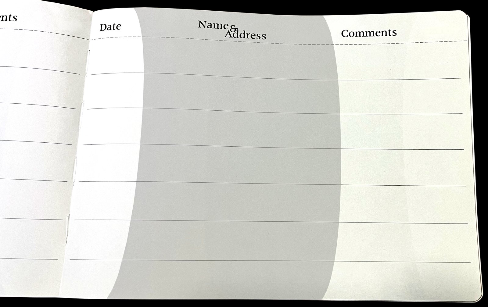 Guest Book Layout